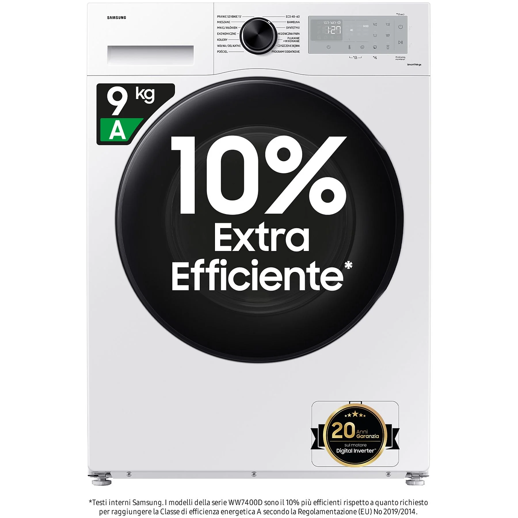 SAMSUNG WW90CGC04DAHET LAVATRICE, Caricamento frontale, 9 kg