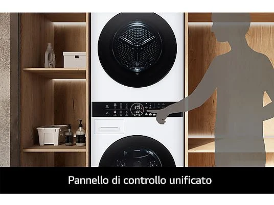 LG WashTower WT1210WWF LAVASCIUGA, Caricamento frontale, capacità lavaggio 12 kg - obrazek 2