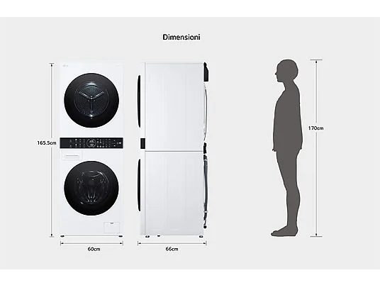 LG WashTower WT1210WWF LAVASCIUGA, Caricamento frontale, capacità lavaggio 12 kg - obrazek 6