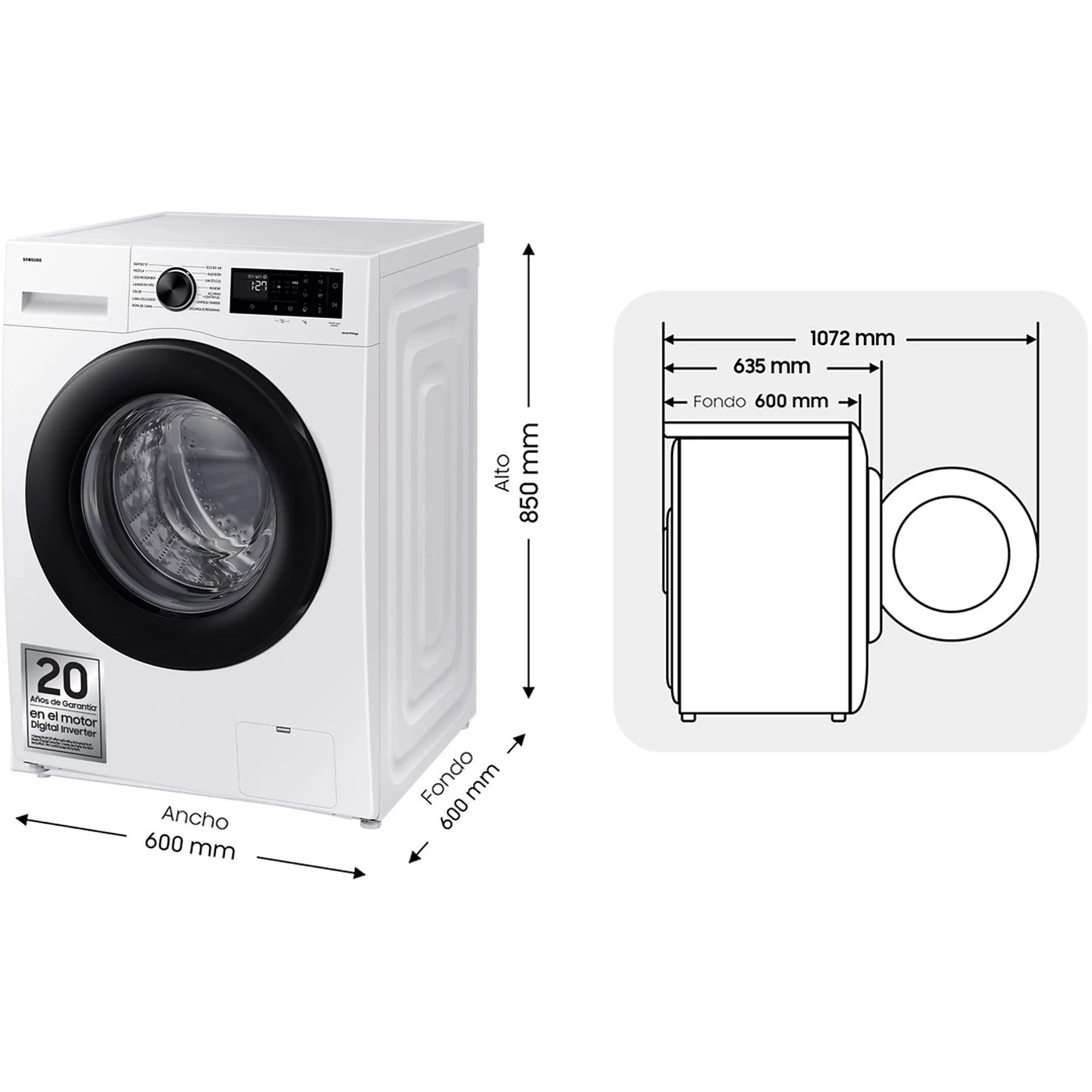 SAMSUNG WW90CGC04DAE LAVATRICE, Caricamento frontale, 9 kg - obrazek 5