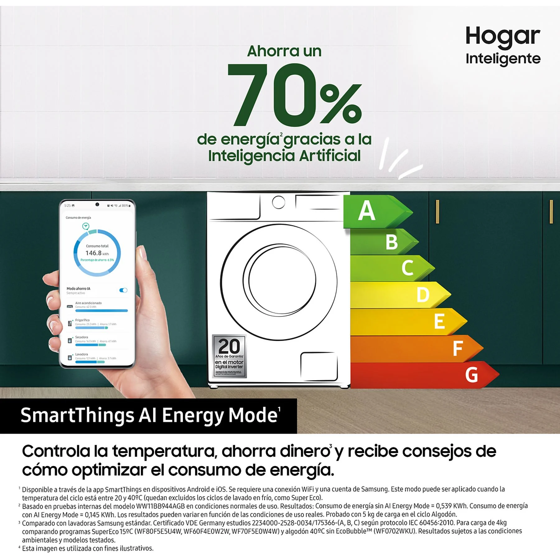 SAMSUNG WW90CGC04DAE LAVATRICE, Caricamento frontale, 9 kg - obrazek 3