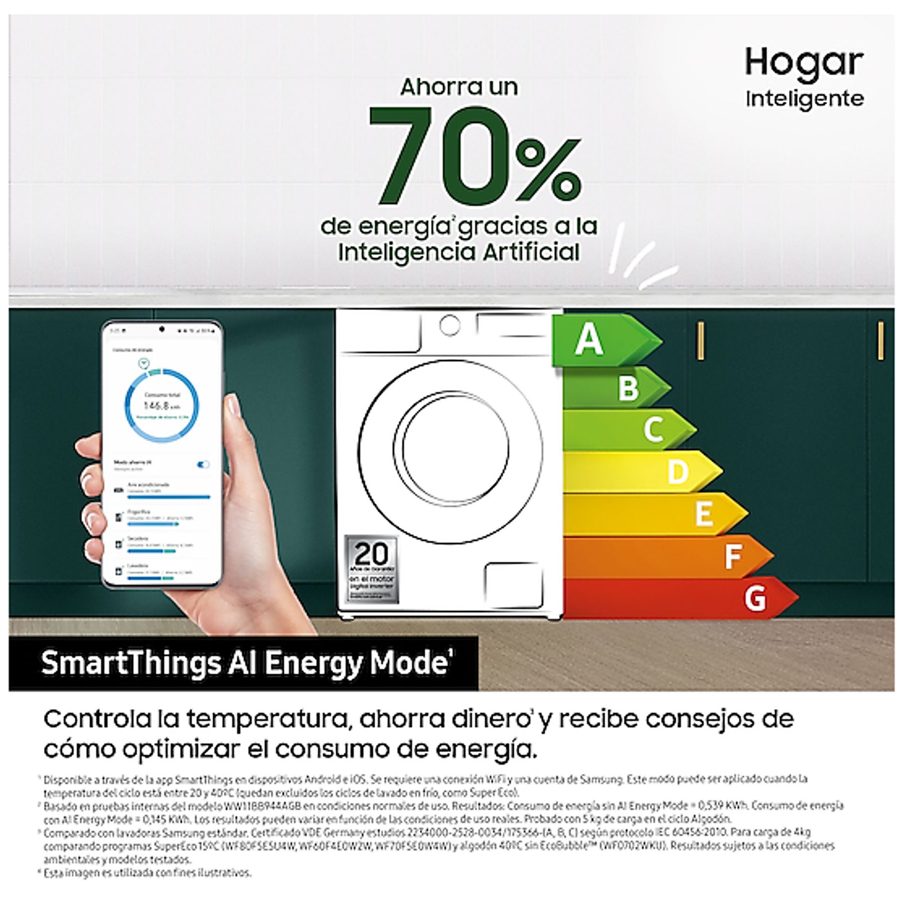 SAMSUNG WW90DG6U85LE LAVATRICE, Caricamento frontale, 9 kg - obrazek 6