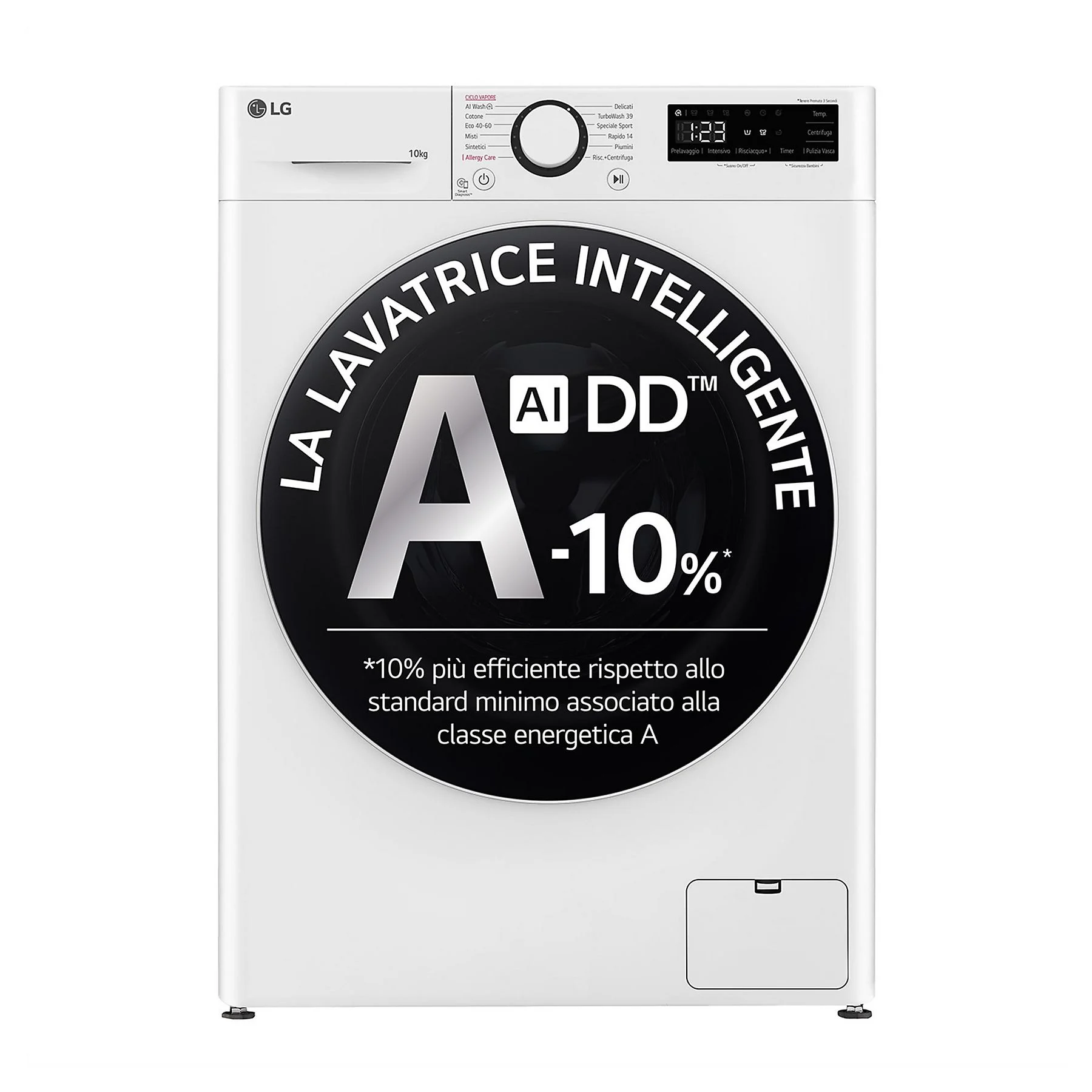 LG AI DD F4R5010TSWW LAVATRICE, Caricamento frontale, 10 kg - obrazek 6