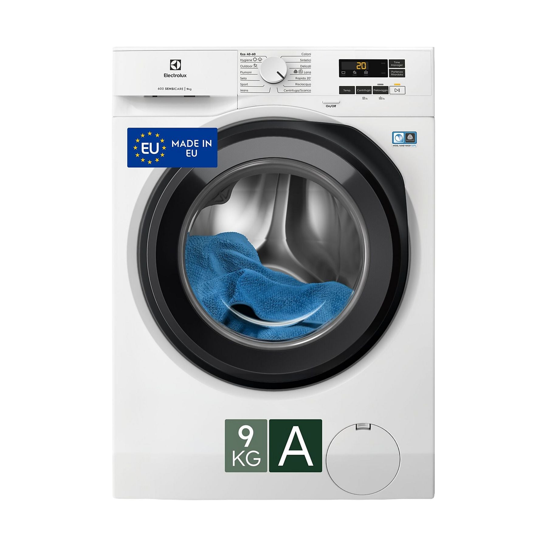 ELECTROLUX EW6FCH19G LAVATRICE, Caricamento frontale, 9 kg