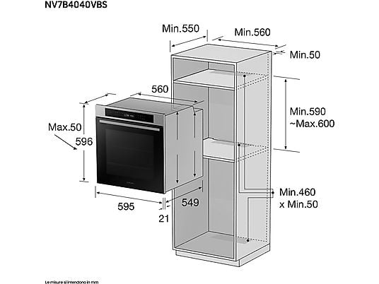 SAMSUNG NV7B4040VBS/U5 FORNO INCASSO, dimensioni: L 59,5 cm - A 59,6 cm - obrazek 7