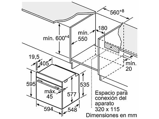 BOSCH Serie 8 HBG7241B1 71 L A+ Nero FORNO INCASSO, dimensioni: L 548 mm - A 595 mm - obrazek 10