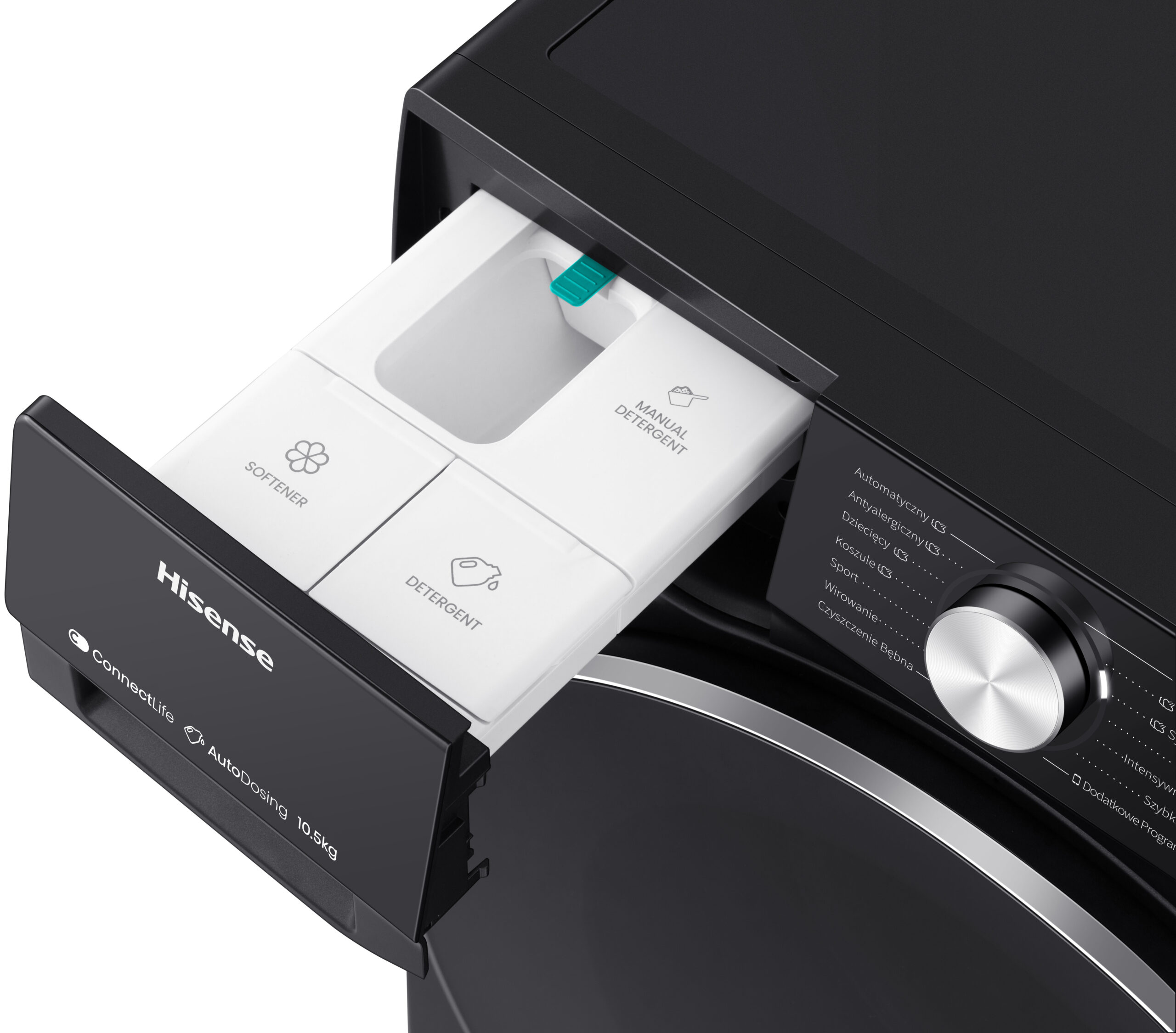 Pralka HISENSE WF5S1045BB/PL Seria 5S 10.5kg 1400 obr Autodozowanie Wi-Fi ConnectLife - obrazek 4