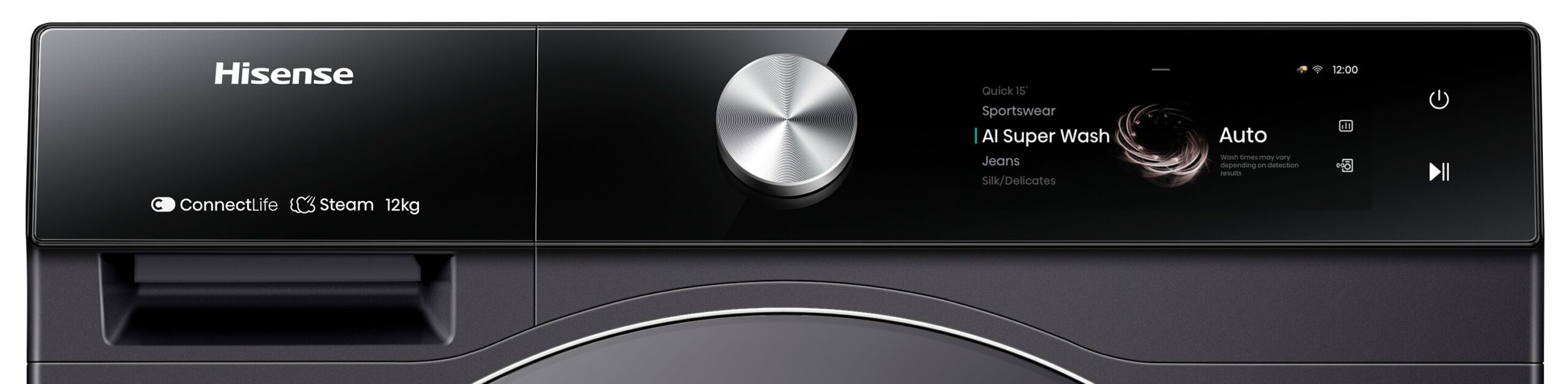 Pralka HISENSE WF7S1247BB Seria 7S 12kg 1400 obr - obrazek 10