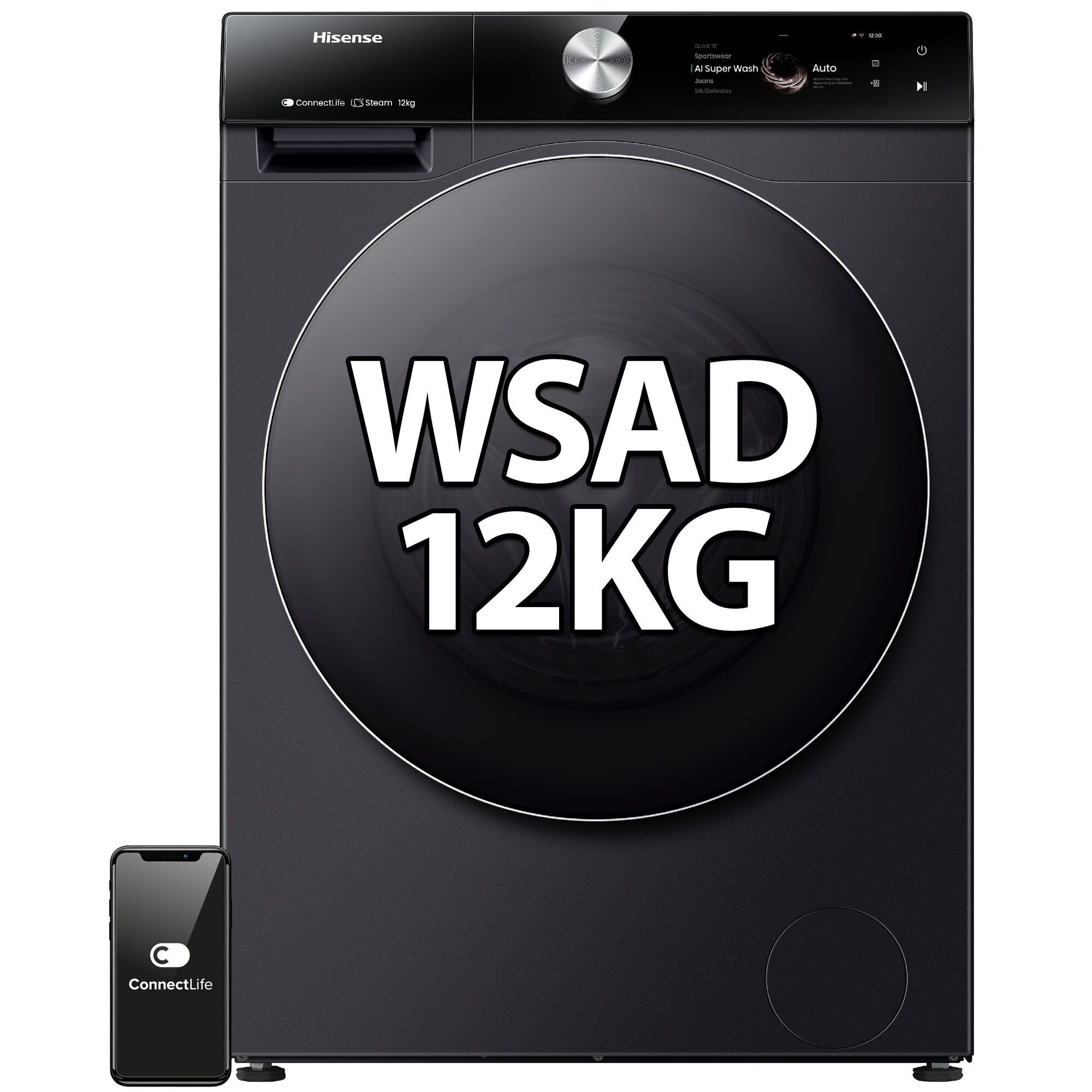 Pralka HISENSE WF7S1247BB Seria 7S 12kg 1400 obr