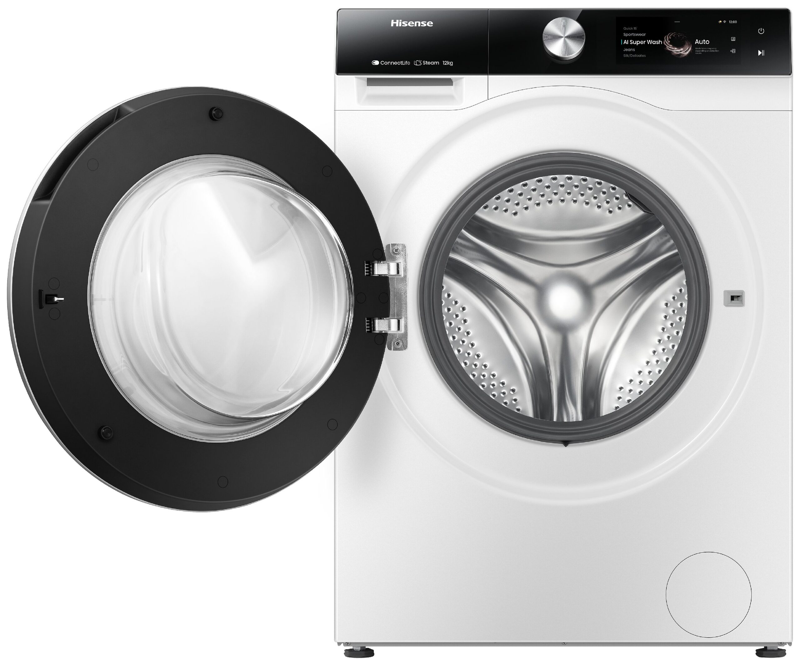 Pralka HISENSE WF7S1247BW Seria 7S 12kg 1400 obr Wi-Fi ConnectLife Autodozowanie AI - obrazek 5