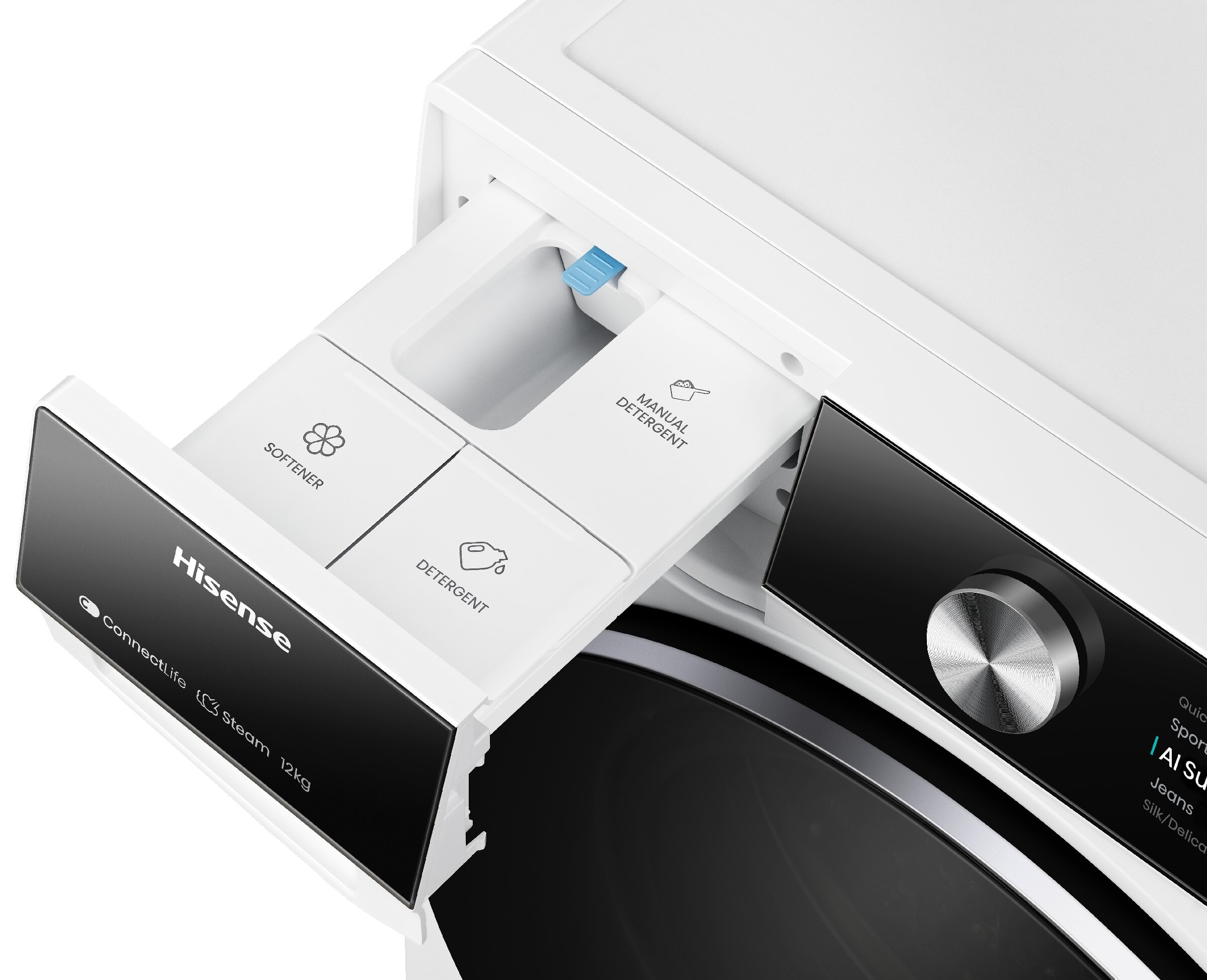 Pralka HISENSE WF7S1247BW Seria 7S 12kg 1400 obr Wi-Fi ConnectLife Autodozowanie AI - obrazek 6