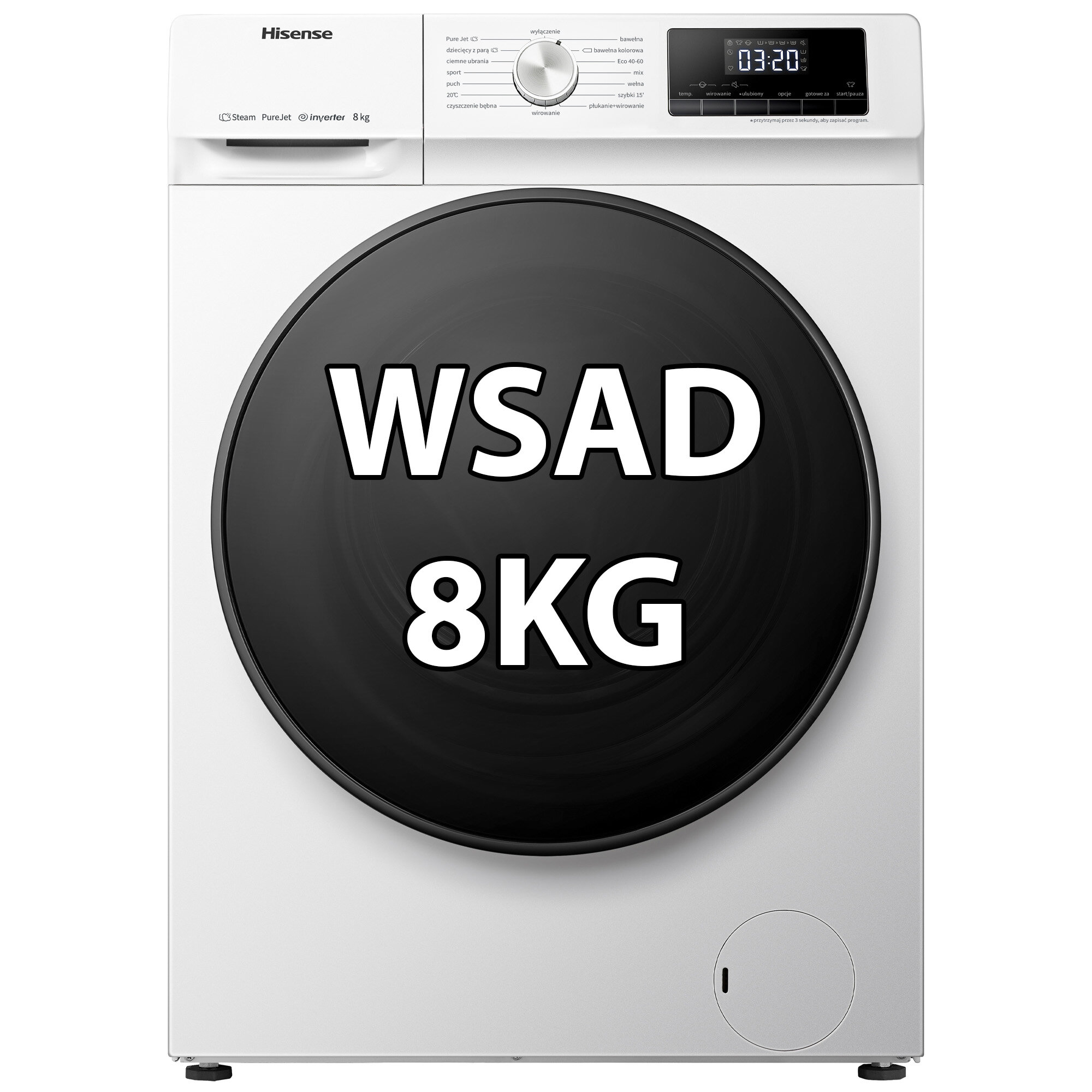 Pralka HISENSE WFQA8014EVJM 8kg 1400 obr A